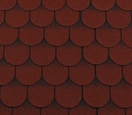 Гибкая черепица, Roofshield (Россия), коллекция ГОТИК ФЕМЕЛИ, красный